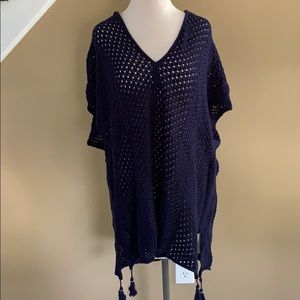 Navy Beach Cover Up with Anchor Detail